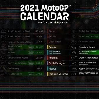 2021 FIM MotoGP™ World Championship final calendar confirmed